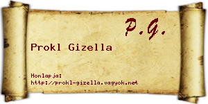 Prokl Gizella névjegykártya